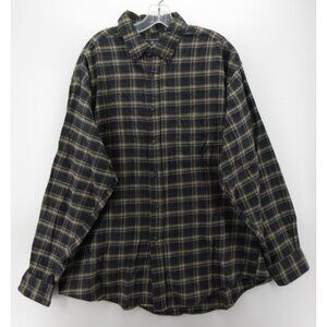 VINTAGE American Eagle Shirt Large Flannel Button Down Plaid Pocket